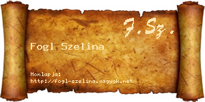 Fogl Szelina névjegykártya